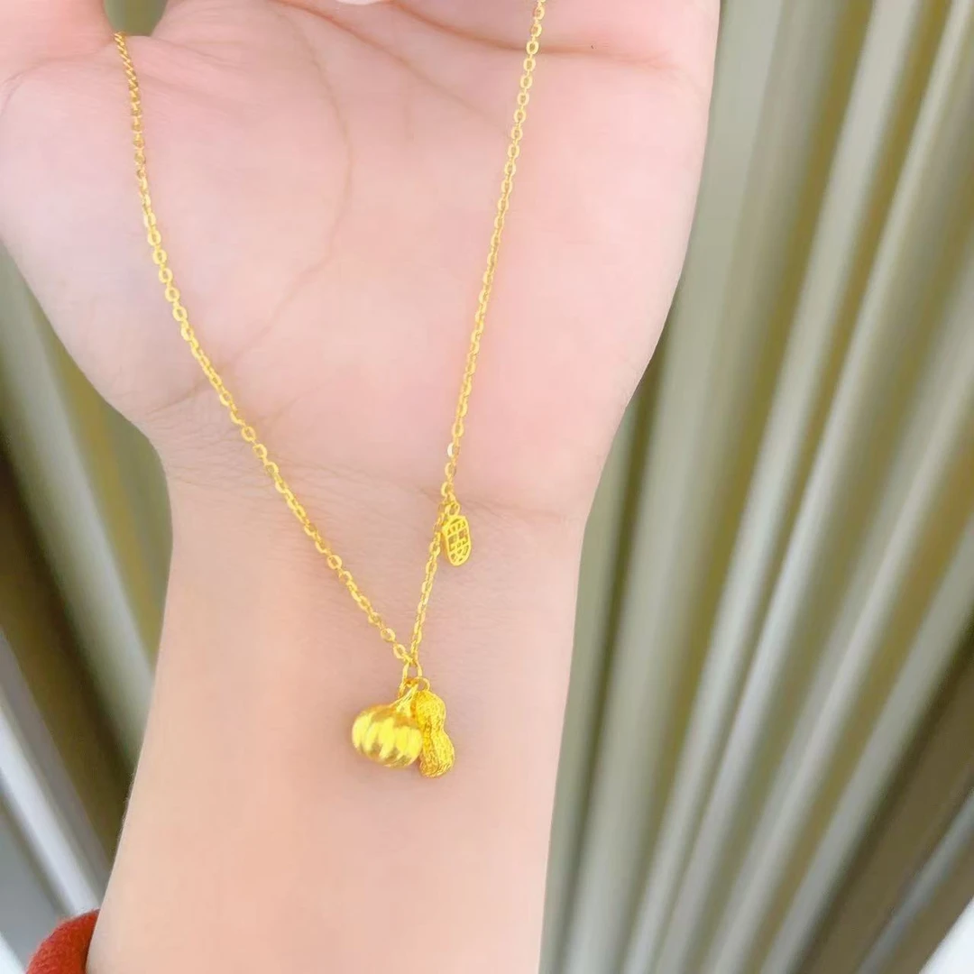 足金999好事发生黄金套链时尚百搭黄金首饰项链