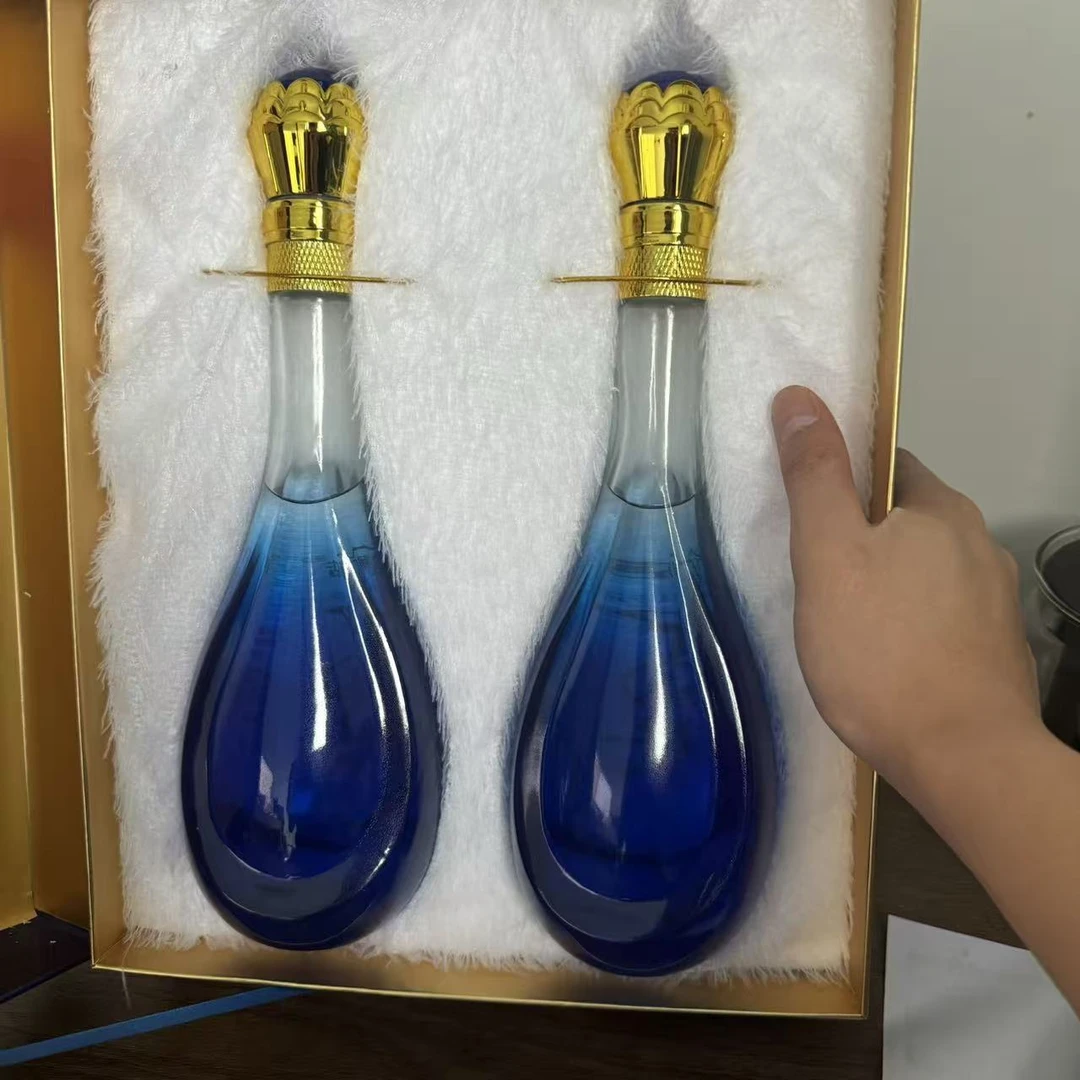 华店中国珍品古法酿造浓香型书本礼盒装白酒42度500Ml*2