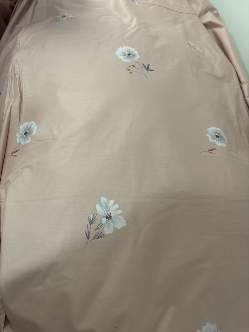 【红红家纺】纯棉斜纹棉铂金凯丽粉色太阳花