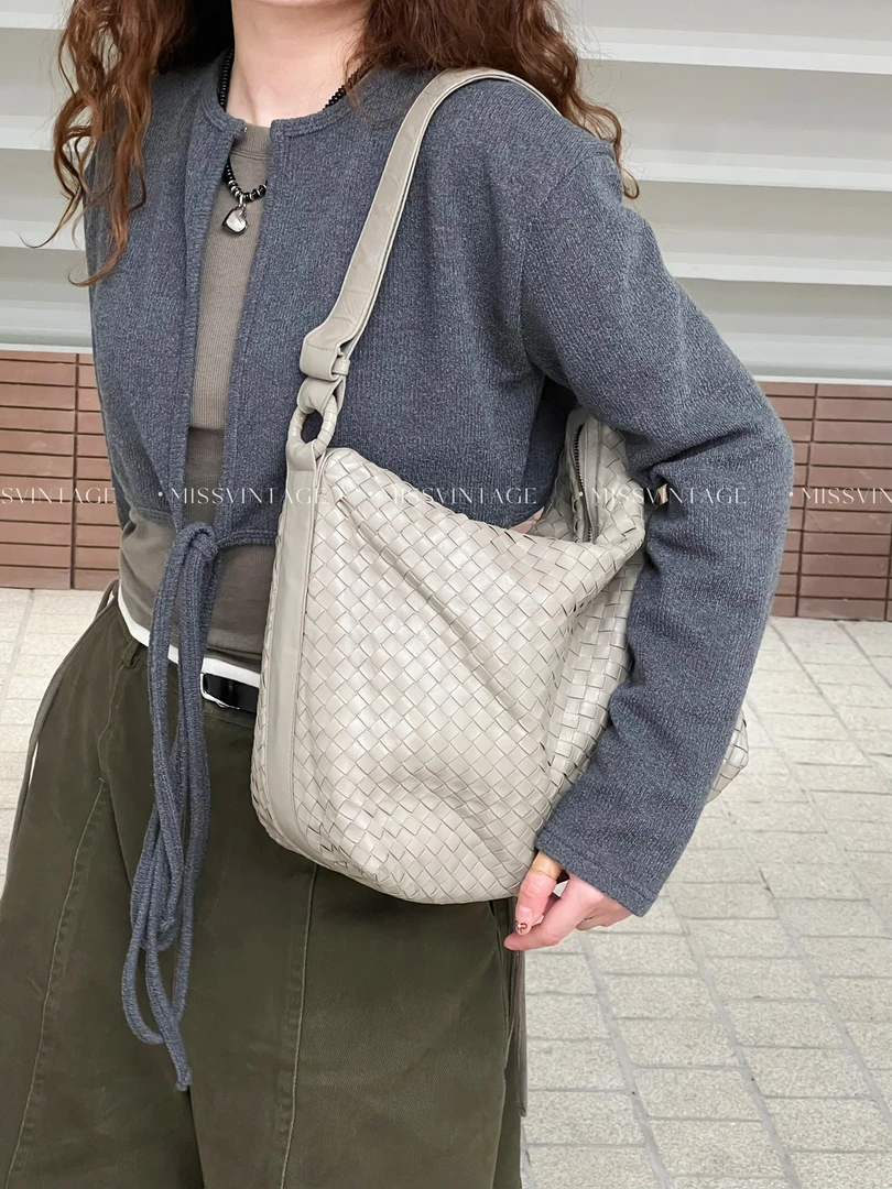 95新 BOTTEGA VENETA/葆蝶家 觅时/编织单肩包/113903