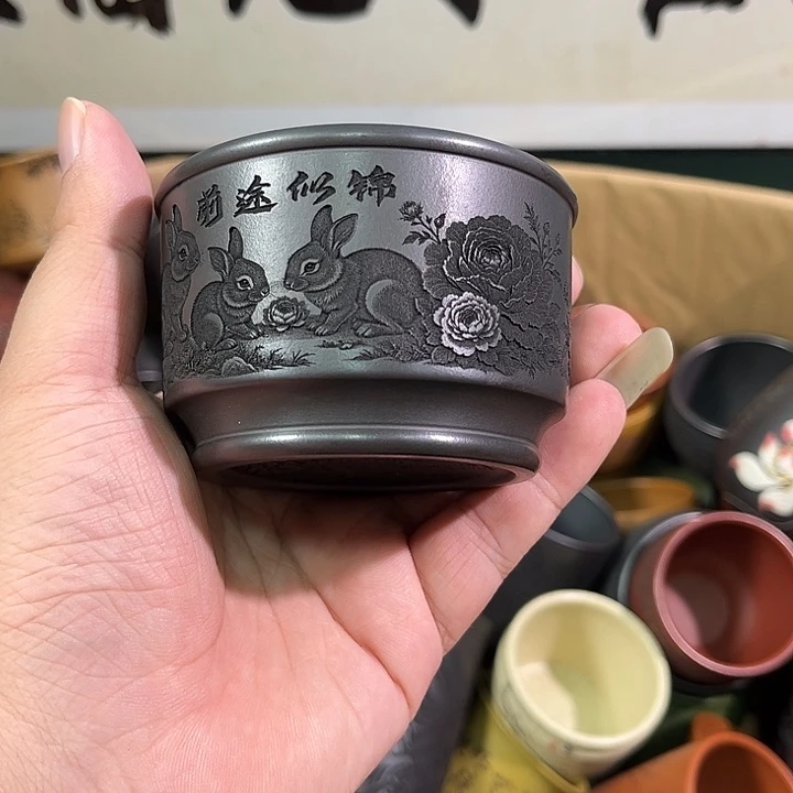 茶杯紫砂全手工紫砂主人杯