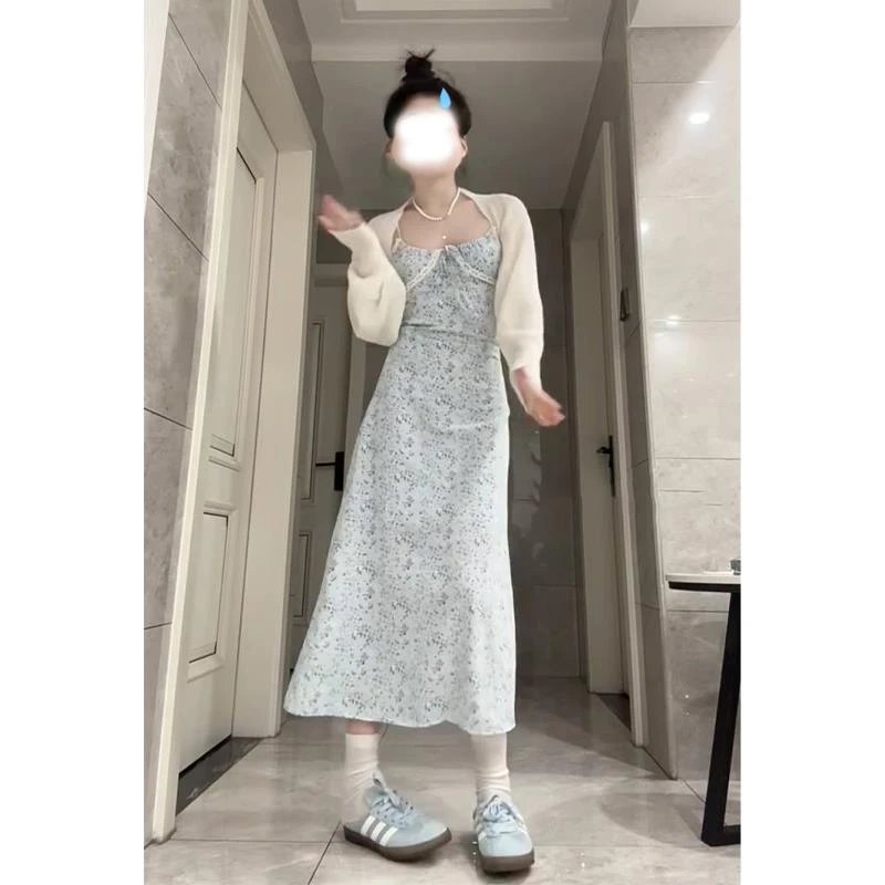 开春茶歇法式气质碎花连衣裙子女春季2025新款高级感小众收腰显瘦