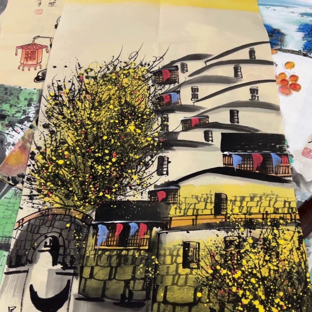 国画国画作品画心一张