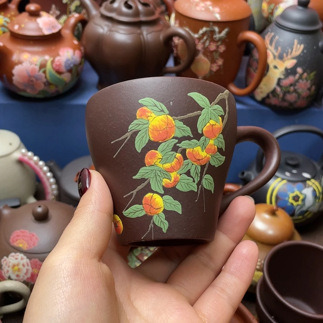 茶杯红泥紫砂主人杯180cc