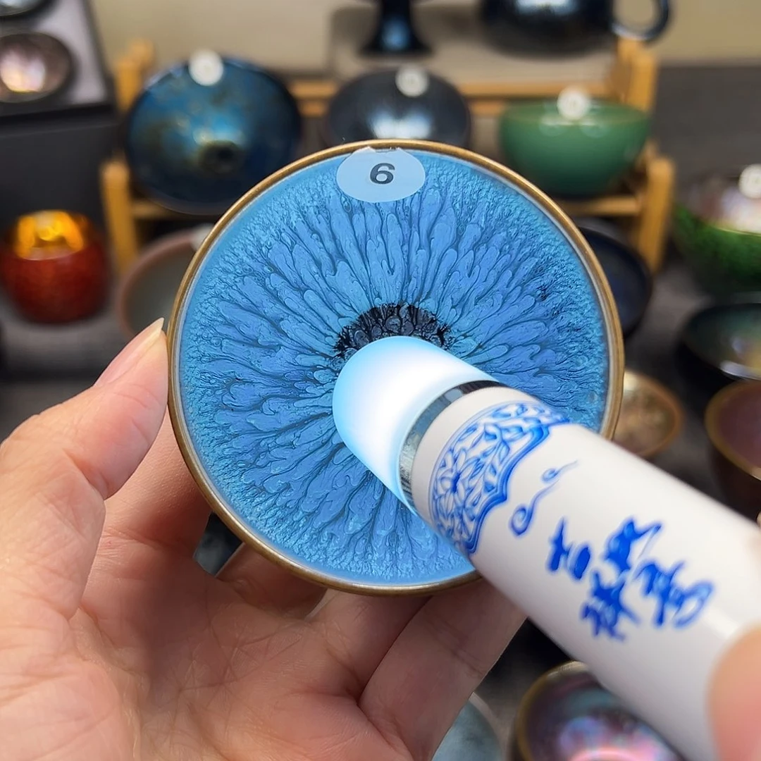 茶盏百花釉滴手工束口