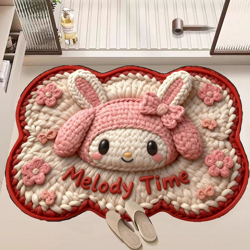 K118【新人福利】毛线风异形卡通硅藻泥浴室地垫防滑吸水卫生间