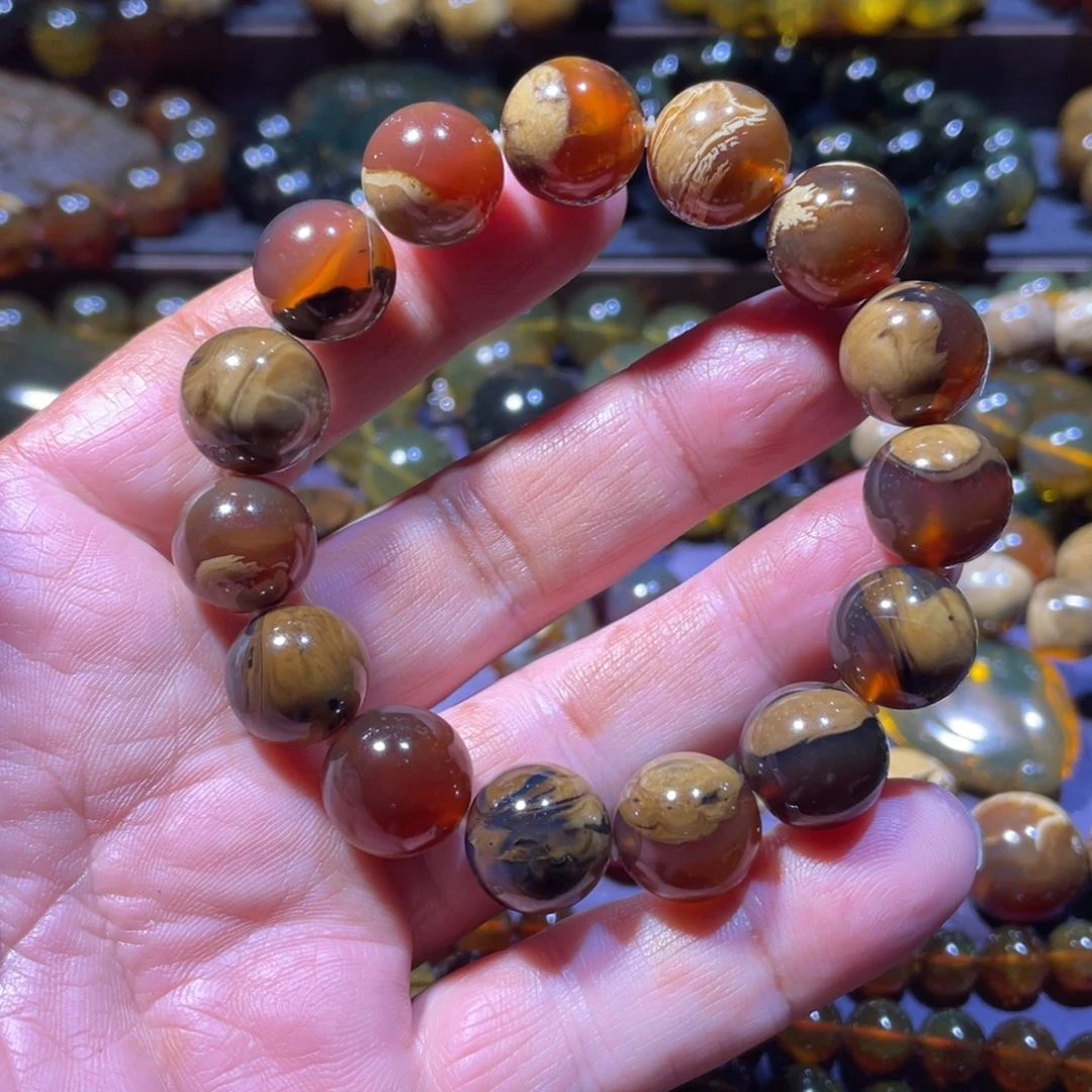 琥珀未镶嵌手链天然