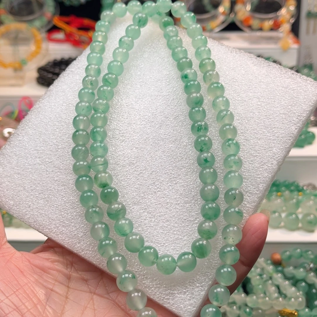 石英质玉合金项链88颗卡8