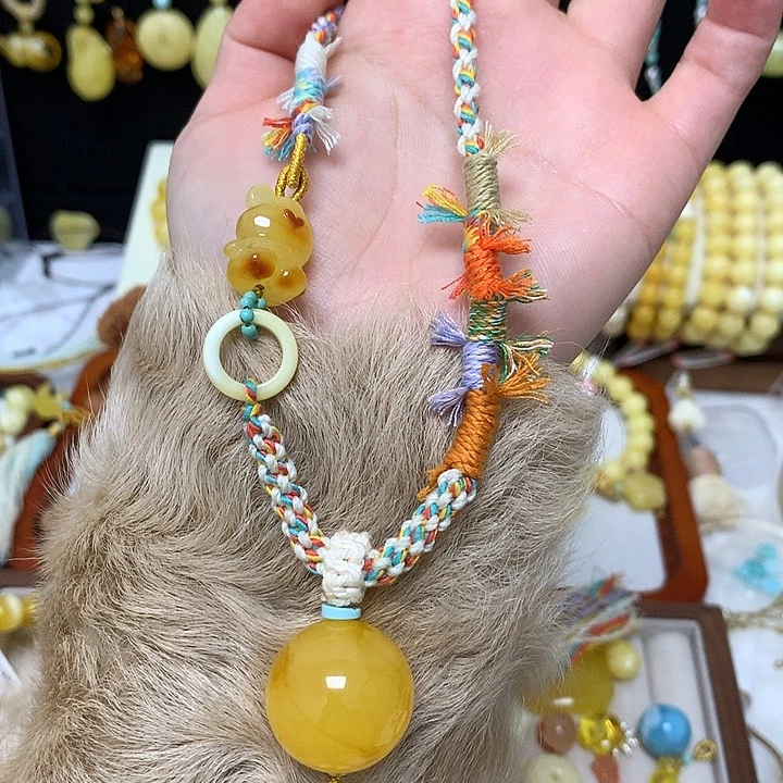 手链蜜蜡未镶嵌蜜蜡吊坠