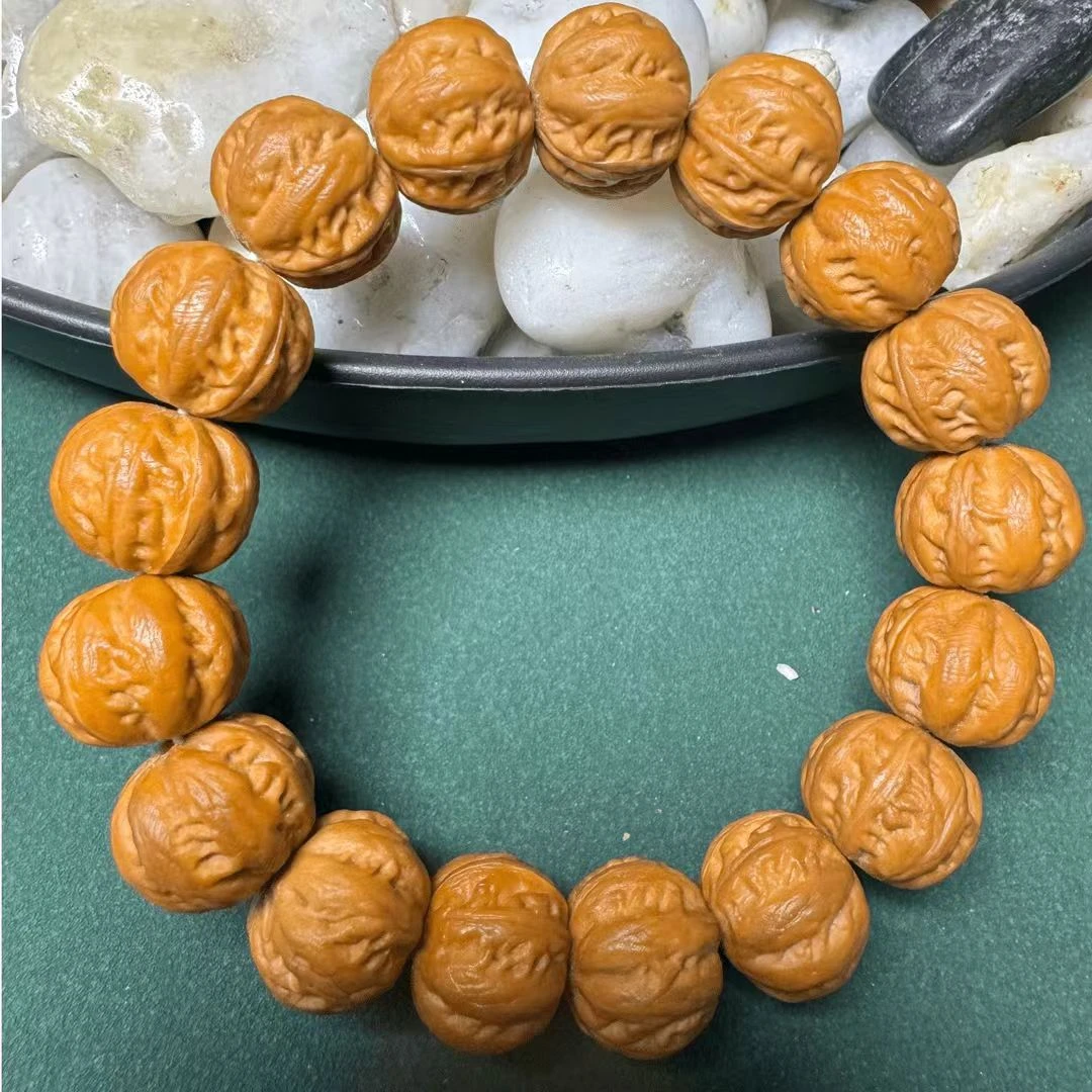 精品麻花猴头京八棱手串粗筋核桃手串凤羽猴头文玩串珠男盘玩手串