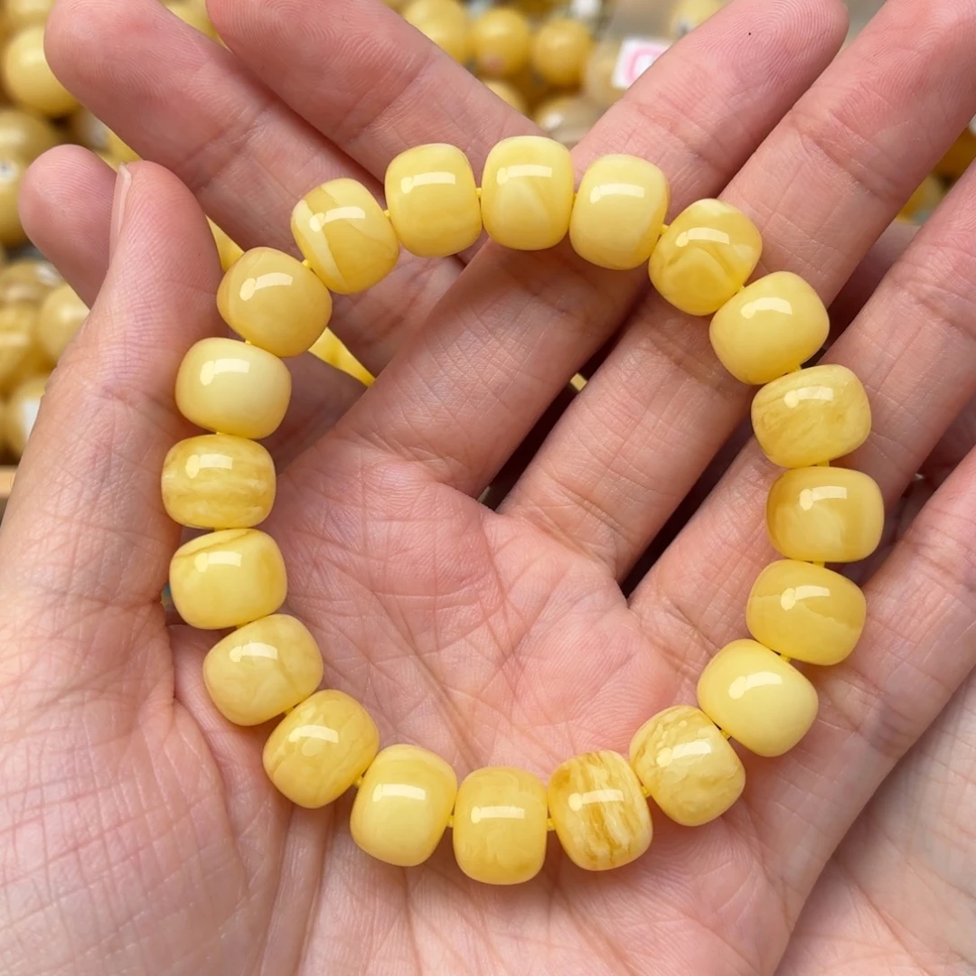 蜜蜡未镶嵌裸石11蜜蜡老型手串