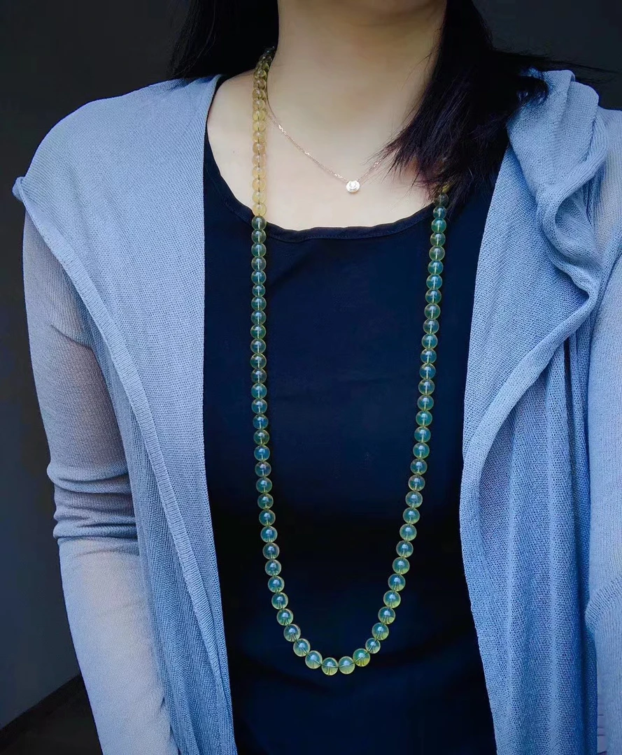 墨西哥天空蓝108手链蓝色气质时尚多层珠珠长链百搭