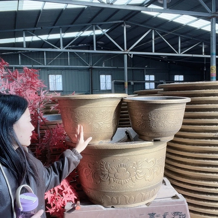 圆形50花盆2个有孔