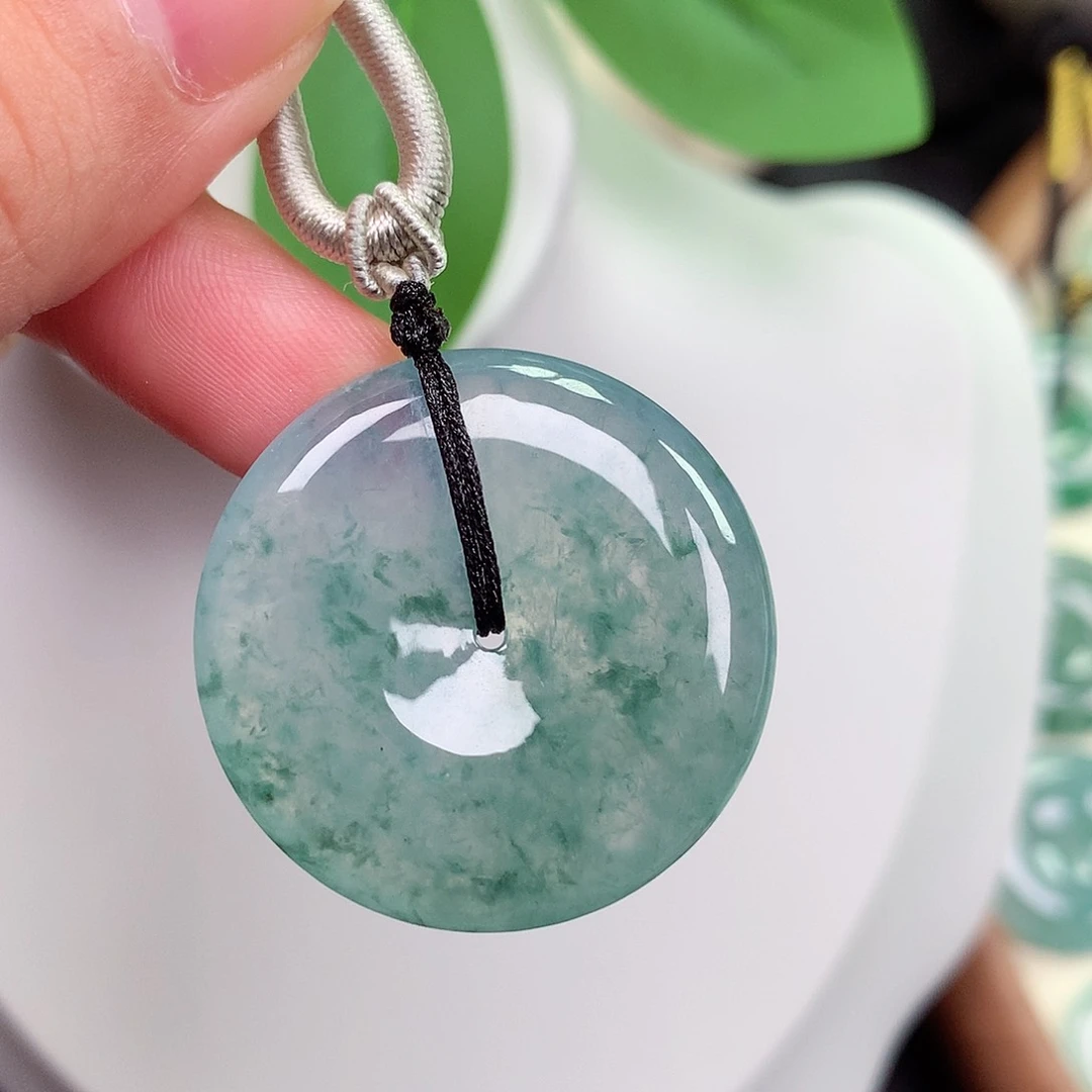 颈饰未镶嵌翡翠平安扣 31.3x6.2mm