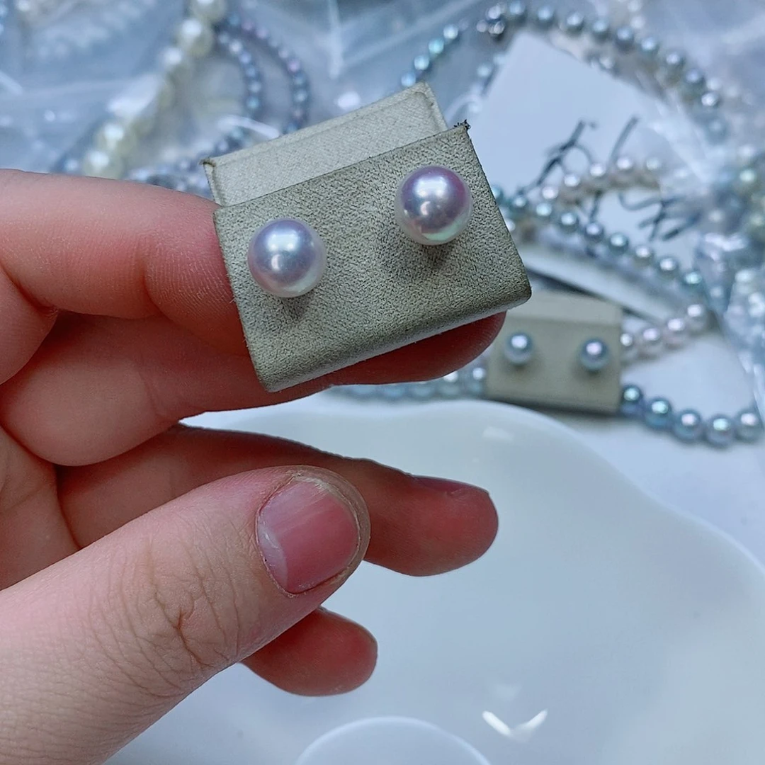 海水珍珠耳饰18K金镶嵌