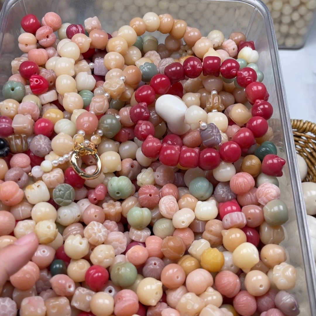 吊坠白玉菩提px07/11-12雕刻混20颗微瑕