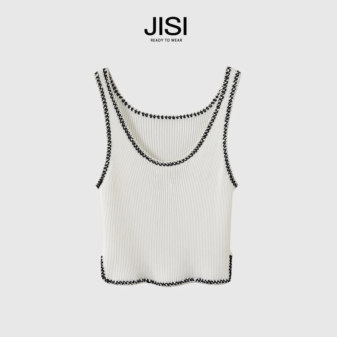 JISI 黑白系列手工编织背心吊带-CC067