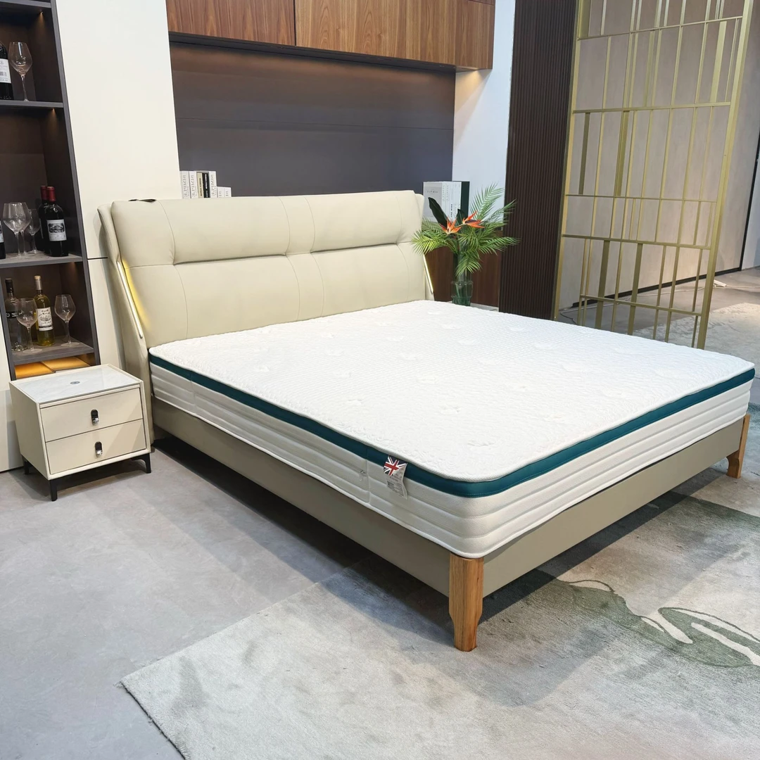 【蒙娜丽莎】轻奢榫卯橡胶木床免洗主卧储物现代意式高端皮床儿童床