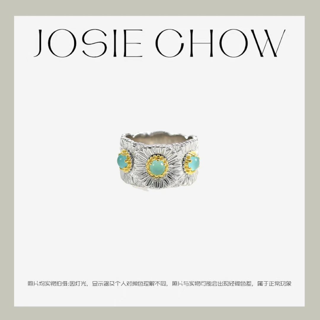 黄铜戒指 欧美复古/宫廷风格彩色手工戒指。DI751047