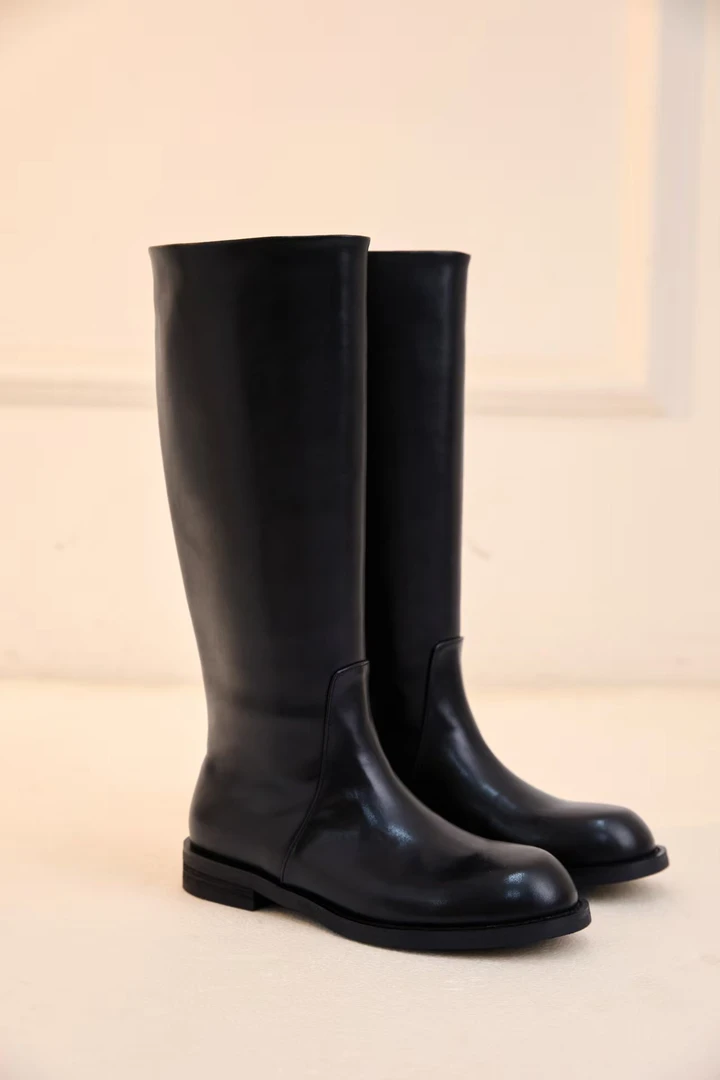 靴子靴子女长筒靴新款爆款骑士筒靴长靴高靴子中筒秋冬5533-1