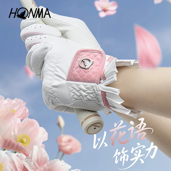HONMA花语手套2025新款女士高尔夫手套健身骑行2只装golf运动防滑