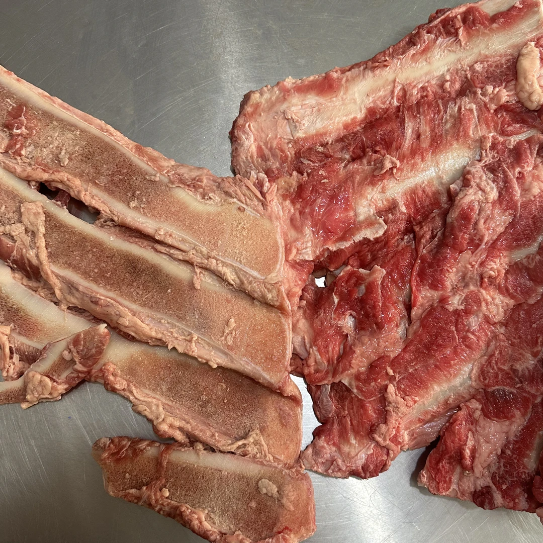 国产清真牛羽骨 一面带肉一面不带肉