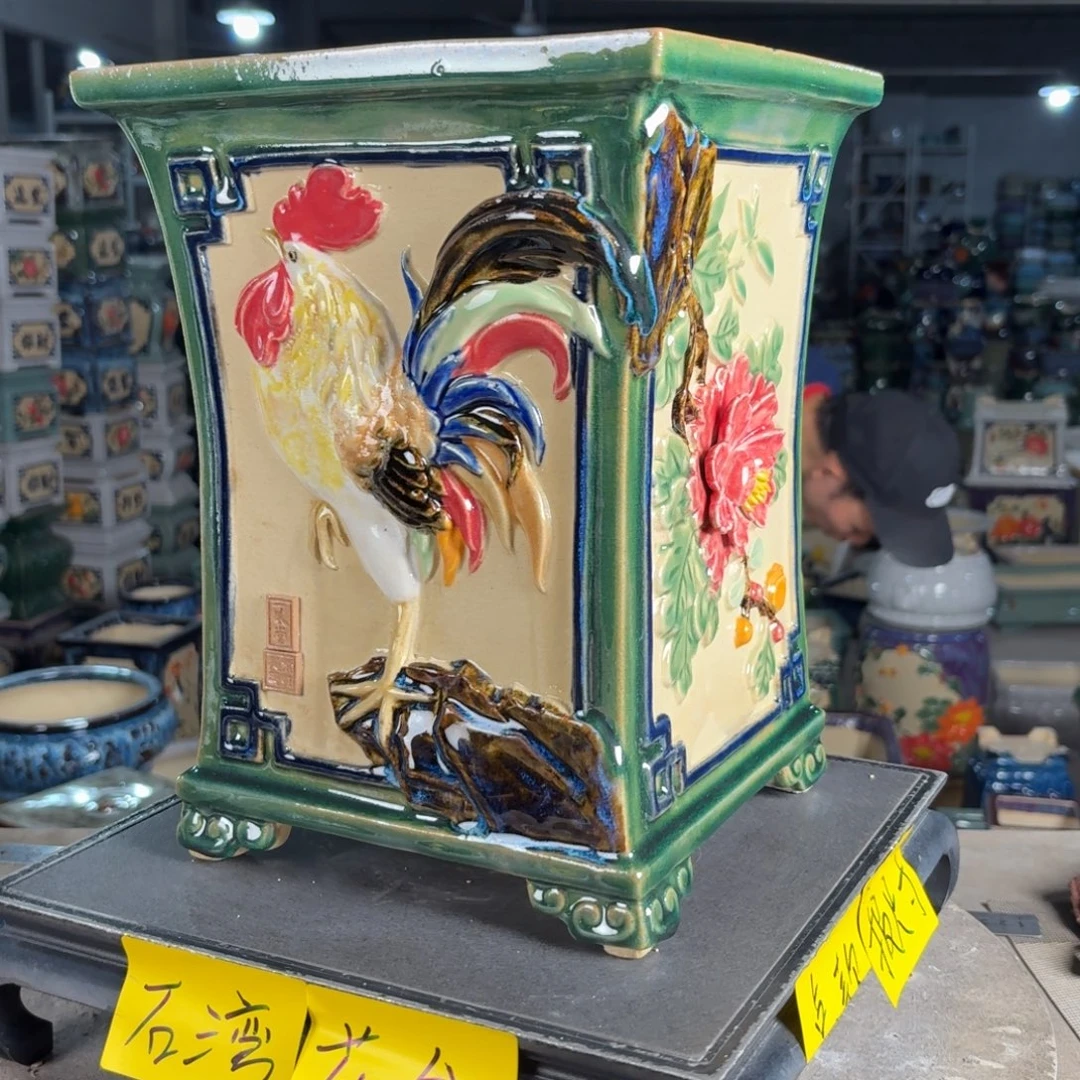 二***丫一风堂石湾花盆 内18*27微瑕缝隙395