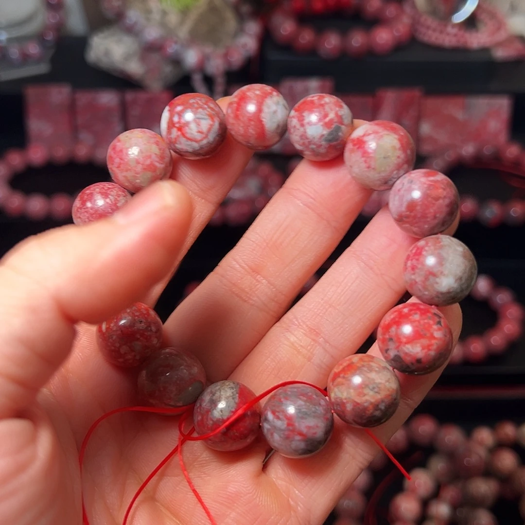 承***理天然辰砂原石手串