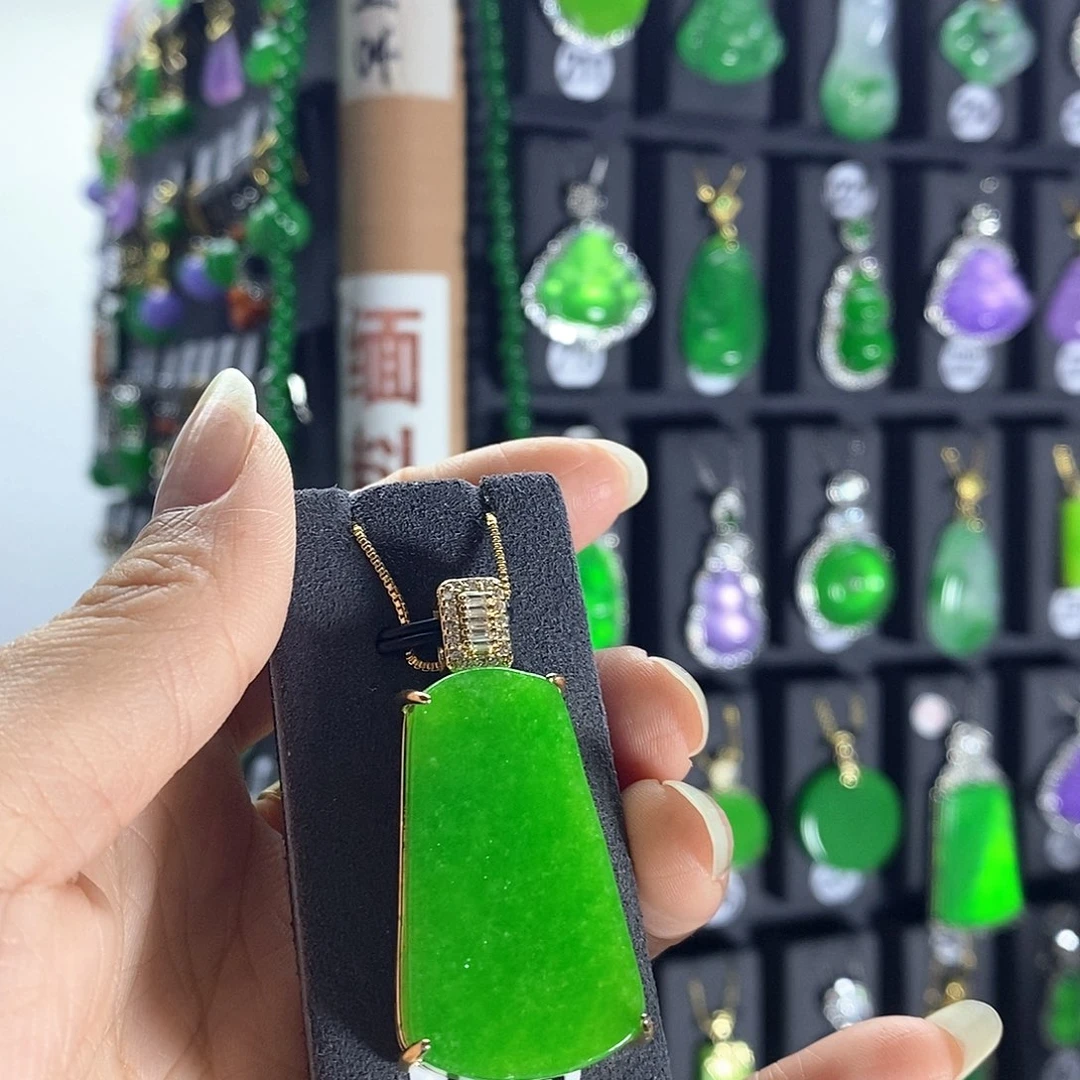 翡翠银S925镶嵌耳饰233