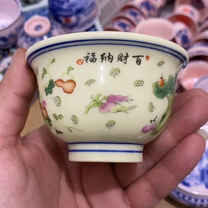 陶摆件景德镇陶瓷主人杯24556