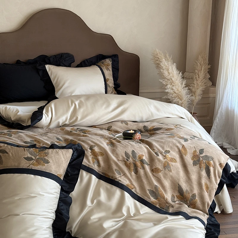 2025新款50支长绒棉活性数码印花四件套-莫妮卡