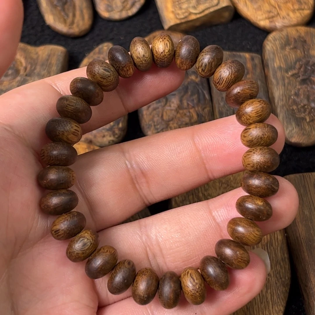 沉香手串奇楠沉香卡1.0算盘珠单圈手串一条（福利）