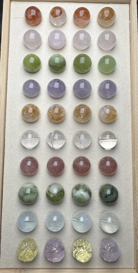 天然水晶手串，【直播间拆】水晶多宝大珠子，对对碰，一单一拆