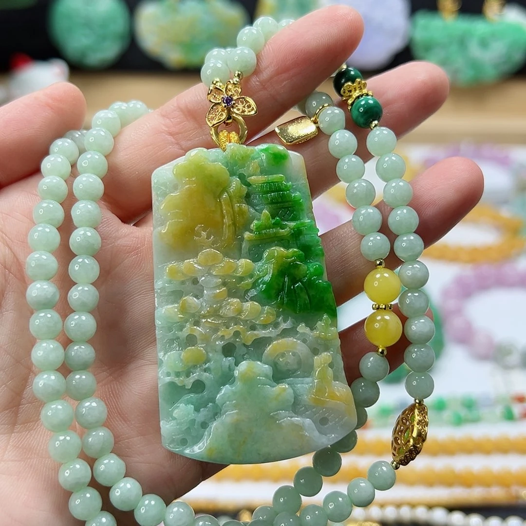 颈饰未镶嵌翡翠吊坠