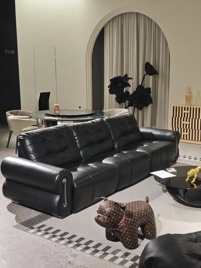 【春哥说家具】清样-QD0-8899功能沙发意式极简头层牛皮功能沙发