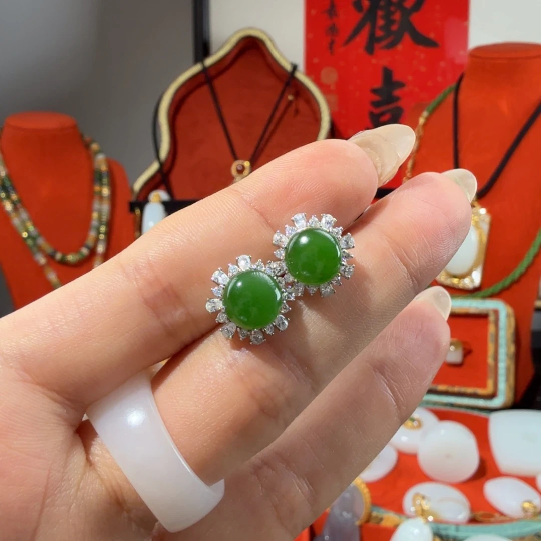 和田玉银S925镶嵌颈饰