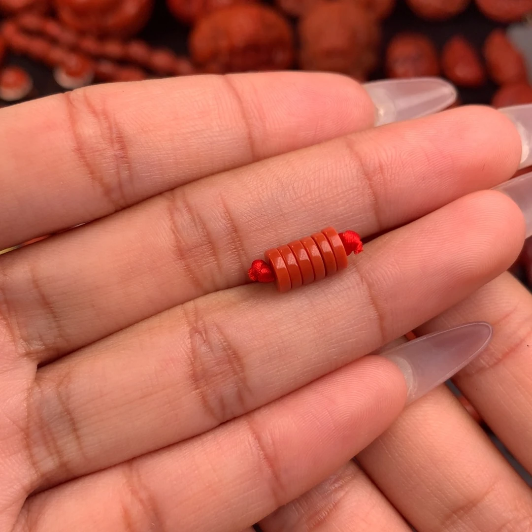 南红玛瑙精工直切隔片6未镶嵌