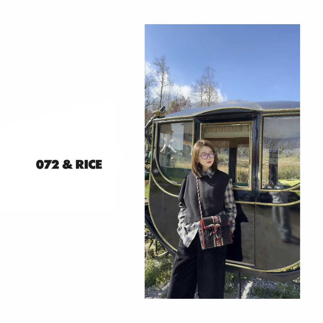 072 & RICE【衬衣神器】绵羊毛+山羊绒 圆领针织套衫 31LE101