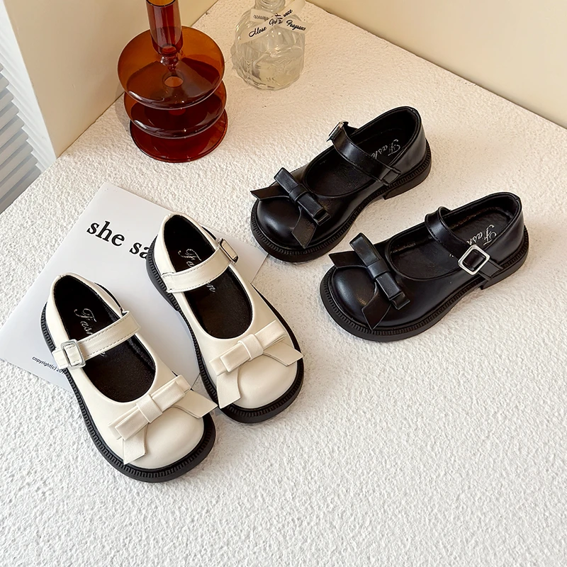 23-36儿童春秋千金风中小童公主皮鞋软底玛丽珍时尚黑色单鞋801