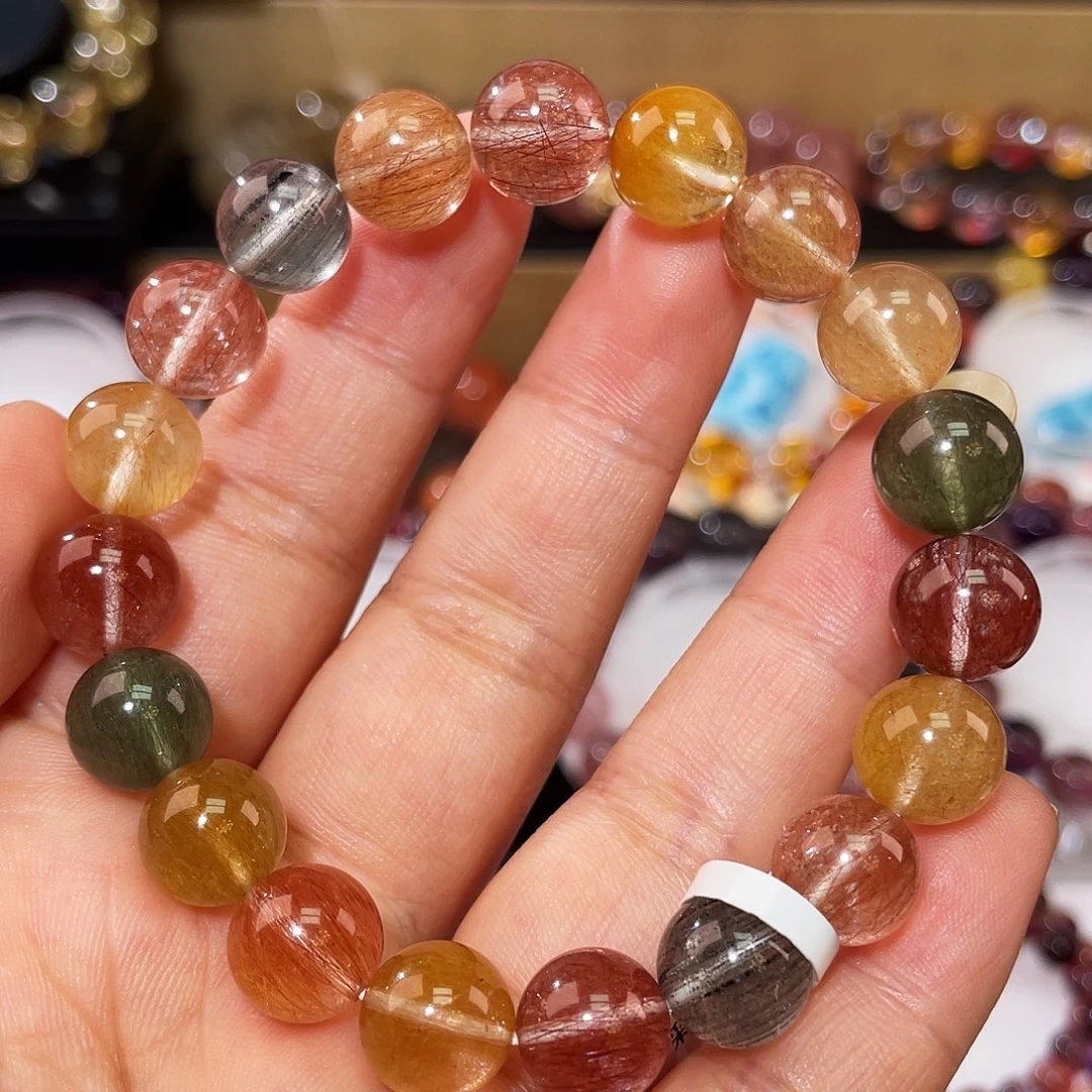 未镶嵌手链水晶彩兔毛11