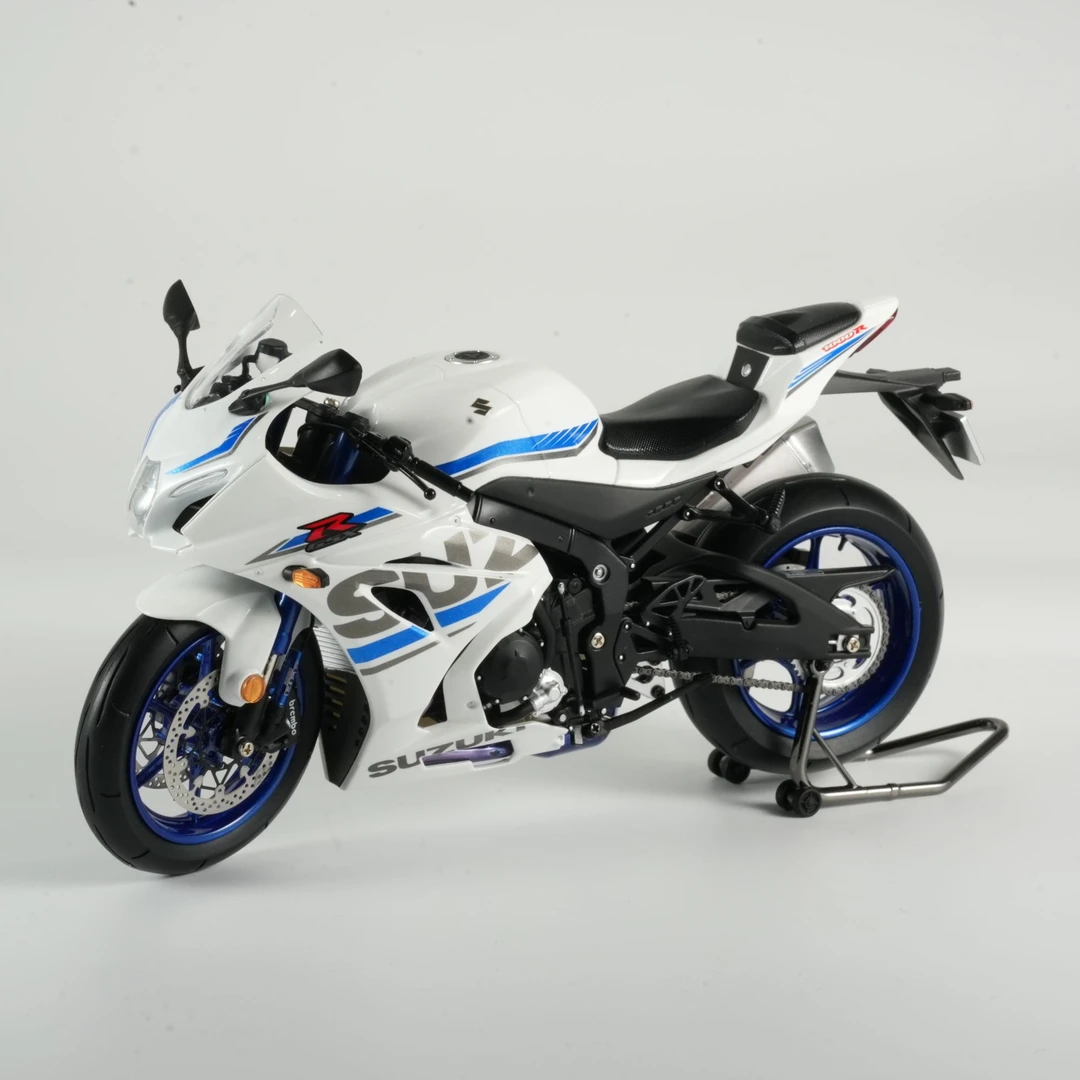 LCD 1:12铃木GSX R1000摩托车合金模型成品收藏带避震可转向