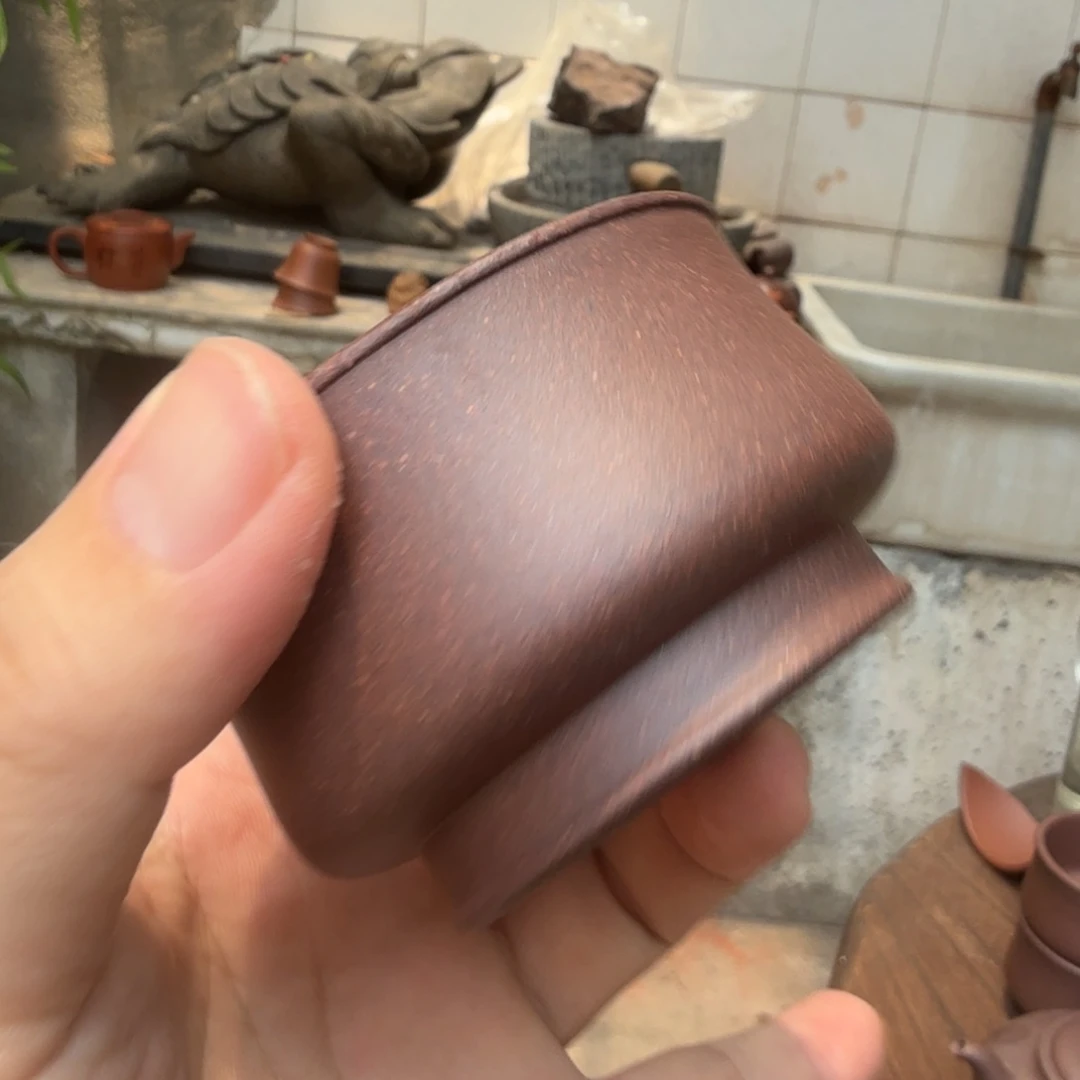 茶壶紫砂四底的杯子