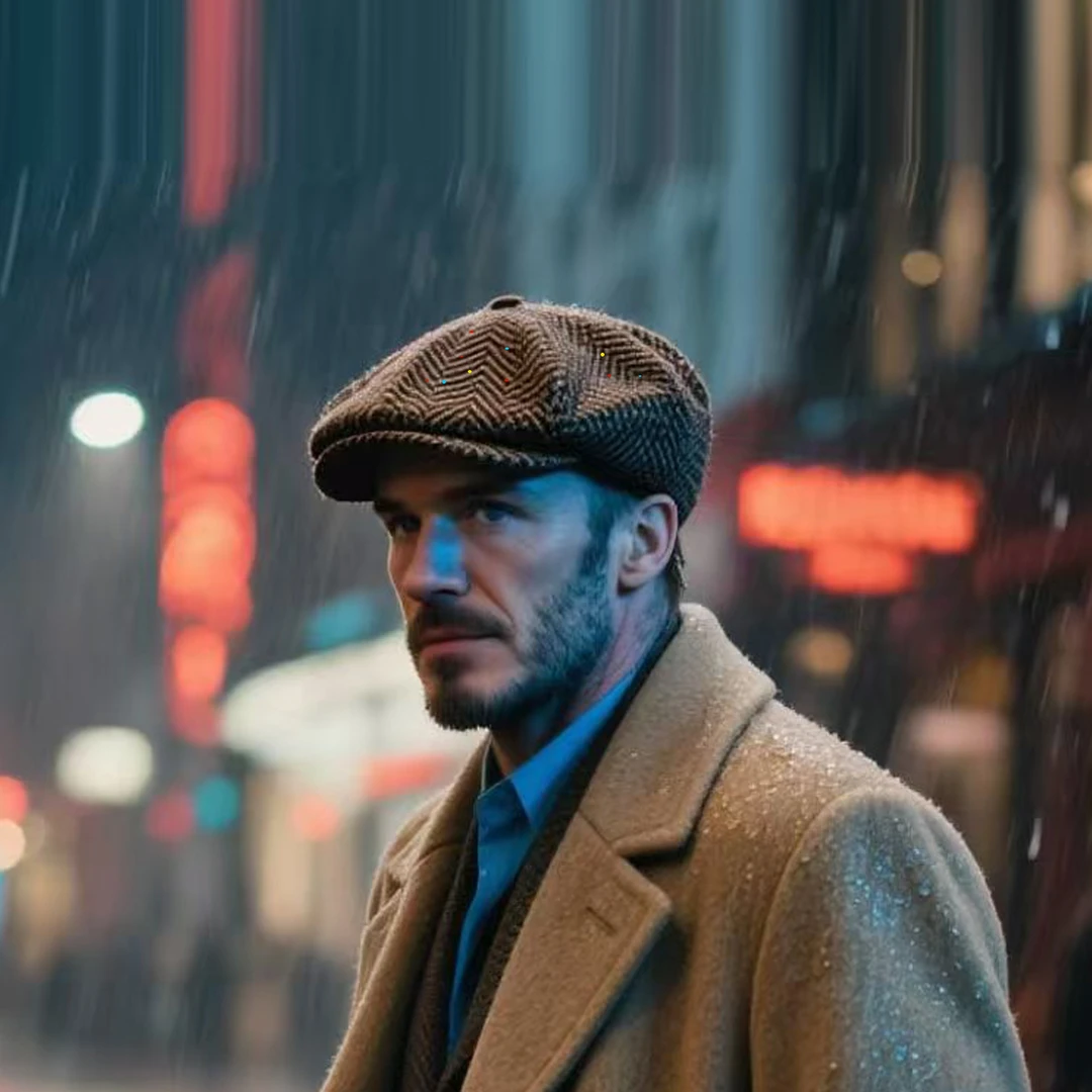 八角帽2025秋冬新款鸭舌帽男女通用画家帽时尚报童帽人字纹贝雷帽