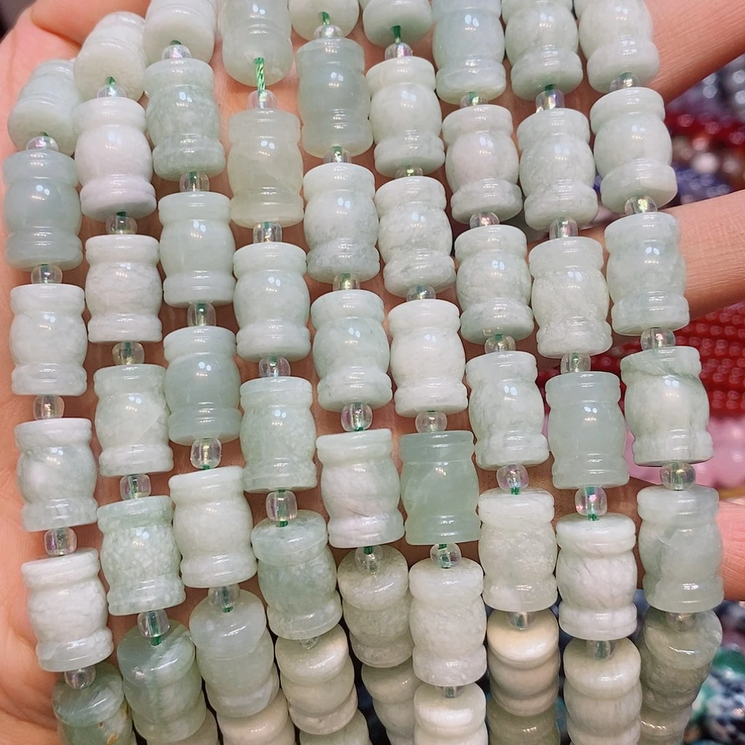 玛瑙/玉髓散珠老秀玉回纹一条10✖️14mm