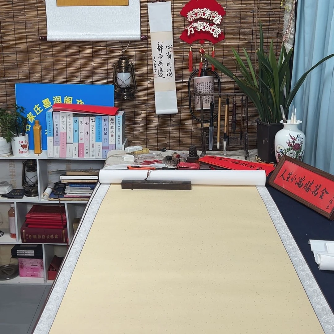 书法沁园春雪小六尺卷轴