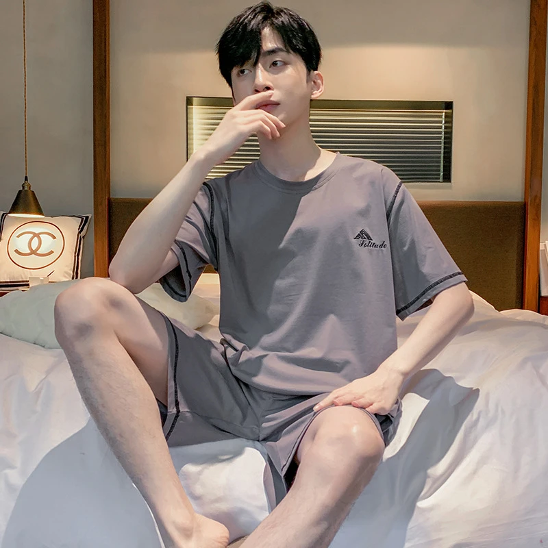 新款2025夏季新品优质面料莫代尔男士睡衣休闲家居服外穿短袖短裤