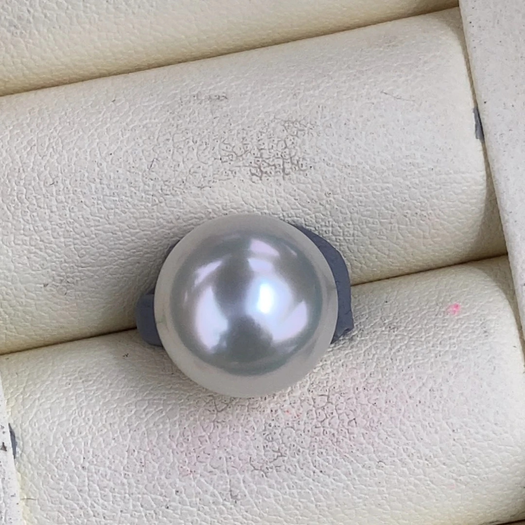 未镶嵌海水珍珠裸珠13.6mm宝石光几乎无暇