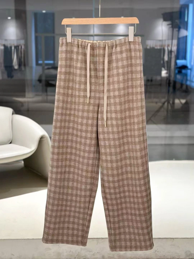 秋冬季松紧腰加绒保暖休闲裤 59290