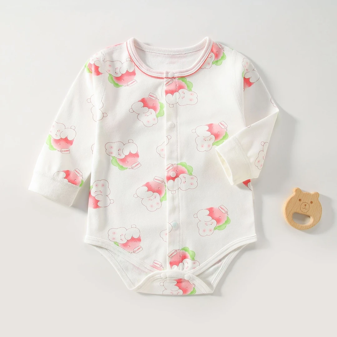 夏装连体衣宝宝婴儿打底包屁衣秋冬长袖哈衣新生儿爬服婴儿