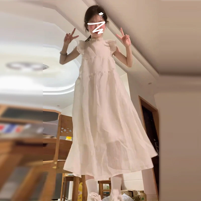 桔梗法式小飞袖连衣裙子秋季女装2025年新款小个子设计感长裙高级